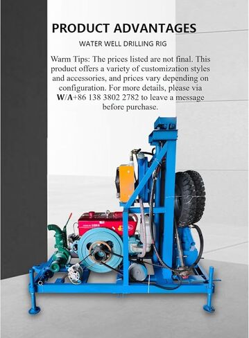 Water Well Drilling Rig Customizable Easy Maneuverable Hydraulic Borehole Tool with Adjustable Support Legs Suitable for Small Farms Backyards Remote Water Extraction in Kuwait
