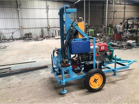 Outdoor Wheeled Water Well Drilling Rig Mobile Drilling Equipment for Farm Irrigation and Livestock Watering Easy to Maneuver Across Rural Terrain and Open Fields for Reliable Water Source Setup in Kuwait