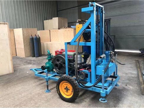 Outdoor Wheeled Water Well Drilling Rig Mobile Drilling Equipment for Farm Irrigation and Livestock Watering Easy to Maneuver Across Rural Terrain and Open Fields for Reliable Water Source Setup in Kuwait