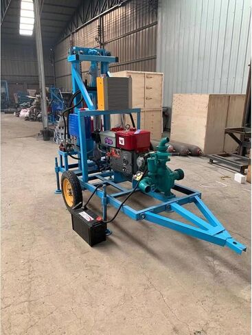 Outdoor Wheeled Water Well Drilling Rig Mobile Drilling Equipment for Farm Irrigation and Livestock Watering Easy to Maneuver Across Rural Terrain and Open Fields for Reliable Water Source Setup in Kuwait