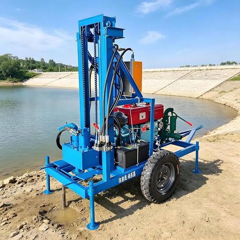 Lightweight Portable Water Well Drilling Rig Machine, DIY Water Well Drilling Kit, Compact Electric Well Drilling Equipment for Farms, Remote Areas & Residential Backyard Water Supply Drilling in Kuwait