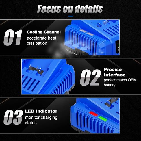 KRC2445-03 3.0A استبدال شاحن سريع لشاحن بطارية Kobalt 24v KRC 2404-03 KCH2411-03 KDPC 124-03، متوافق مع بطارية 24 فولت KB 224-03 KB 424-03 KB 524-03 KB 624-03 KXB 424-03 KXB 824-03 in Kuwait