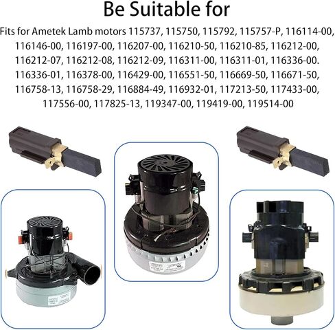4 عبوات من فرشاة الكربون بمحرك تفريغ 2311480 لـ Ametek Lamb 2311480، 333261، 33326-1، وتناسب 115737، 115750، 116114-00 in Kuwait