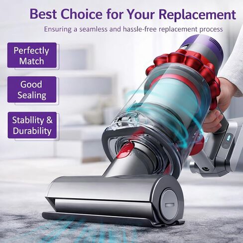 صندوق غبار كبير بديل لـ Dyson V10 SV12 Absolut Animal Total Clean، صندوق علبة بديل، الجزء 969509-01 والفلتر 969082-01، متوافق مع Dyson V10 Abstract/Animal in Kuwait