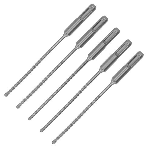 مجموعة رؤوس مثقاب مطرقة دوارة 5 قطع، حلزونية 4 مم 2 طرف كربيد فلوت للبناء والطوب والأحجار والخرسانة in Kuwait