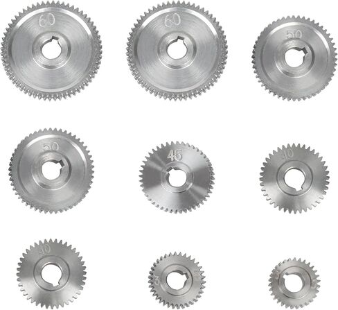 XUNKUNER Mini Lathe Speed Metal Gear For CJ0618 Lathe Accessories Replacement，Main Shaft Gear：45Tx1,Metric and Imperial Exchange Gears:20Tx2 in Kuwait