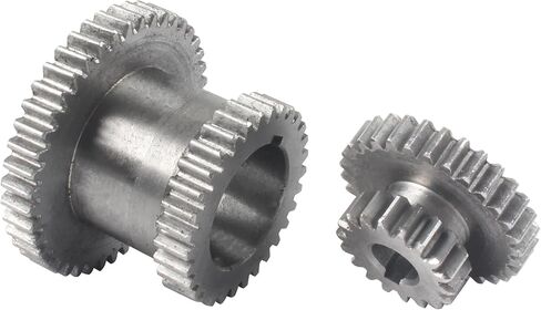 Sliding Fixed Double Gear Set, Teeth:T43 x T31, T30 x T18 | for CJ0618 Series Mini Lathe ,S/N: CJ0618-014/024C,45# carbon steel;Module M1.5; height 44.5mm/24mm; aperture 30mm/12mm in Kuwait