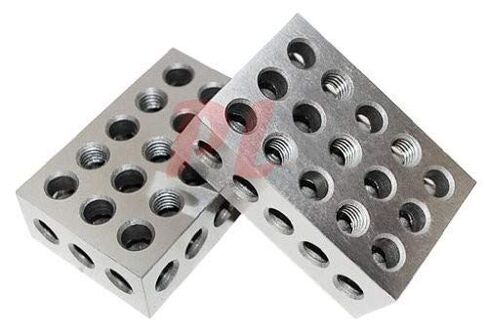 2 PC 1-2-3 Metal Blocks 23 Holes Milling Drilling Machining Precision Block in Kuwait