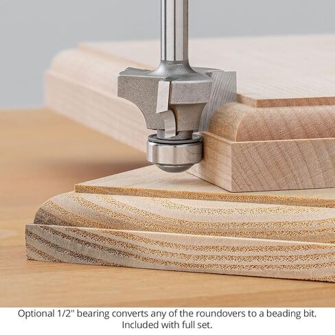 3-Flute Carbide-Tipped 3/32" Radius Roundover Router Bits – Faster, Cleaner Edge Treatment with Shear Geometry for CNC & Handheld Routing – Made in USA US230962RO in Kuwait