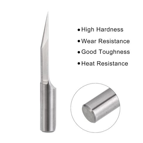 Generic Wood Engraving Bit, 6mm Shank, 30 Degree, 0.4mm x 45mm, Solid Carbide, Router Bit in Kuwait