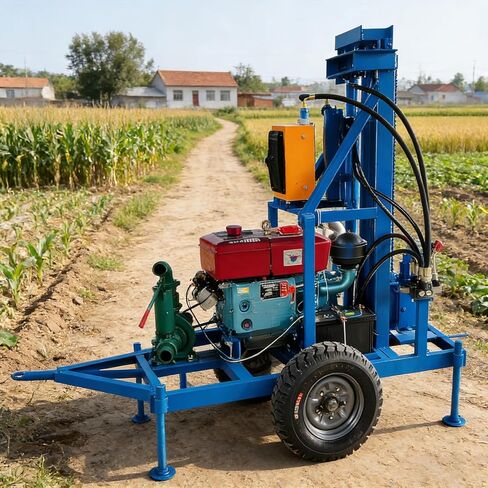 Portable Deep Well Drilling Rig & Single-Cylinder Hydraulic Drill Machine for Farms, Remote Homes, DIY Projects – Multi-Bit Auger Compatibility & Simplified Operation in Kuwait