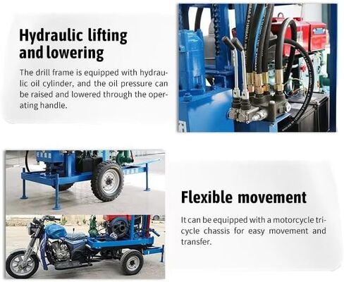 All-Terrain Crawler Water Well Drilling Machine, Powerful Hydraulic Borehole Machine for Residential Water Supply & Ground Source Heat Pumps, with Exceptional Climbing Ability in Kuwait