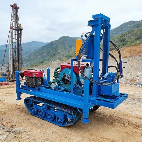 Portable Water Well Drilling Machine Heavy-Duty Mini Crawler Drill Rig, All-Terrain Hydraulic Borehole Equipment for Geotechnical Engineers & Mineral Exploration in Kuwait
