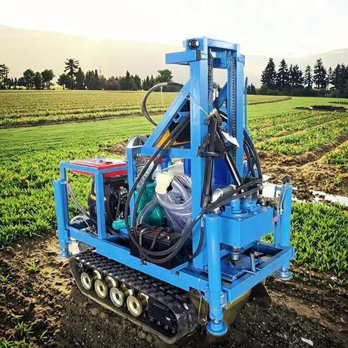 Small Mini Water Well Drilling Rig, Agricultural Crawler Portable Water Bore Hole Well Forage Boring Borehole Drill Machine in Kuwait