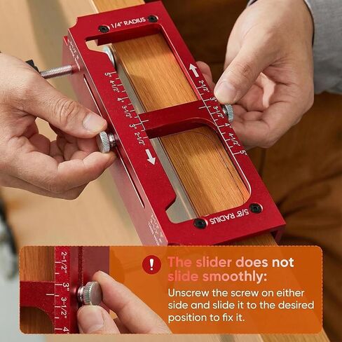 Professional Door Hinge Jig, Durable Aluminum Alloy Door Hinge Template Kit for Router, Adjustable Mortise Jig Fits Door Hinges from 2.5" to 5" Length, 1/4" Radius, 5/8" Radius & Square Corner Type in Kuwait