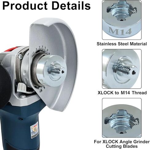 محول XLOCK إلى طقم محول الخيوط M14 مع صامولة التغيير السريع للمطحنة، مناسب لشفرات منشار أربور 22.23 مم، ومطاحن زاوية XLOCK in Kuwait