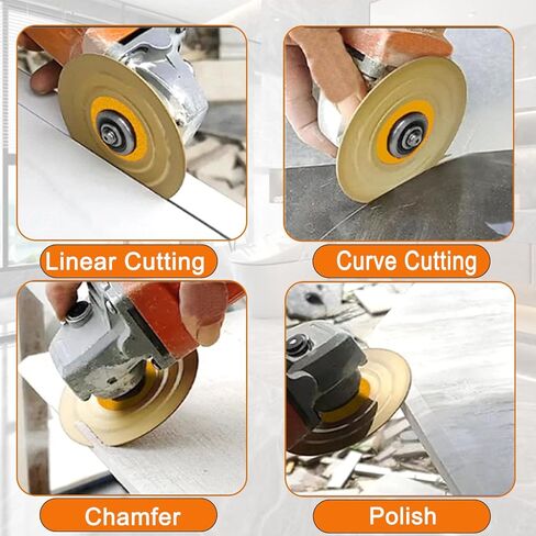 Diamond Cutting Wheel for 4-1/2" Angle Grinder Titanium Coated Double Sided Multi-Pore Vacuum Brazed Fast Cutting Diamond Saw Blades for Granite Marble Ceramic Tile Quartz Stone 1PCS in Saudi Arabia