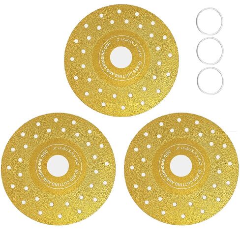 Diamond Cutting Wheel for 4-1/2" Angle Grinder Titanium Coated Double Sided Multi-Pore Vacuum Brazed Fast Cutting Diamond Saw Blades for Granite Marble Ceramic Tile Quartz Stone 1PCS in Saudi Arabia