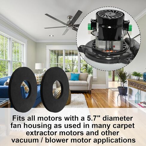 Motor Gasket 5.7'' #566 Gasket Compatible with Carpet Extractor Motors, Vacuum Motors, and Vacuum Blower Motors,Premium Materials | Highly Airtight | 2 Pack in Kuwait