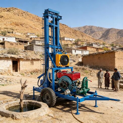 Compact Hydraulic Borehole Drill Rig & Portable Water Well Drilling Machine for Farmstead, Remote Cabin, Off-Grid Homestead – Deep 100m Rock Penetration & Easy Multi-Bit Auger Operation in Kuwait