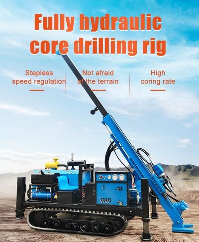 300m RC Reverse Circulation Drill, Full Hydraulic Core Exploration Rig, Crawler Mounted High Efficiency Drilling Machine, for Geotechnical Investigation, Mining Core Sampling, Water Well Drilling in Kuwait