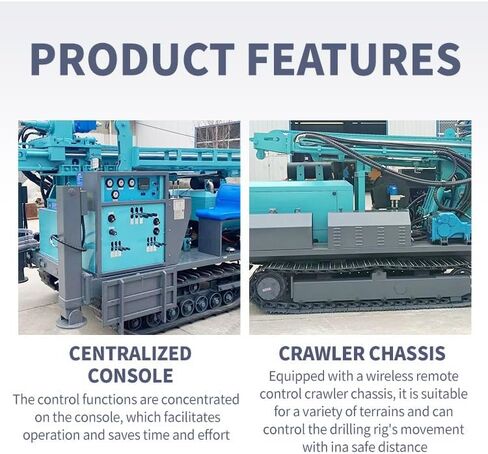 300m RC Reverse Circulation Drill, Full Hydraulic Core Exploration Rig, Crawler Mounted High Efficiency Drilling Machine, for Geotechnical Investigation, Mining Core Sampling, Water Well Drilling in Kuwait