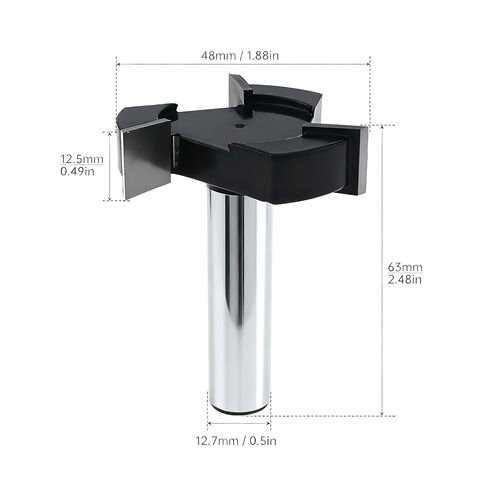 CNC Spoilboard Surfacing Router Bit - 1/2" Shank 2" Cutting Diameter Slab Flattening & Planing Bit, Wood Milling Cutter for CNC/Handheld Routers in Kuwait