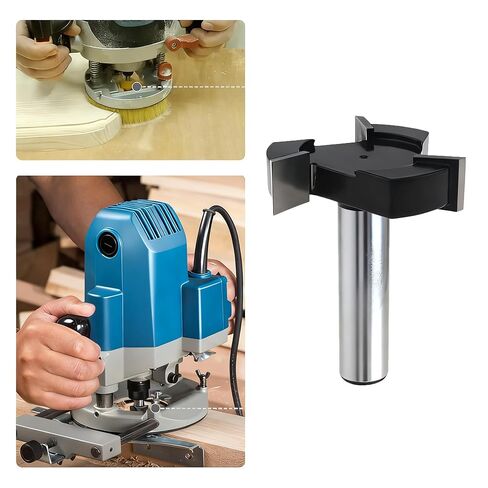 CNC Spoilboard Surfacing Router Bit - 1/2" Shank 2" Cutting Diameter Slab Flattening & Planing Bit, Wood Milling Cutter for CNC/Handheld Routers in Kuwait