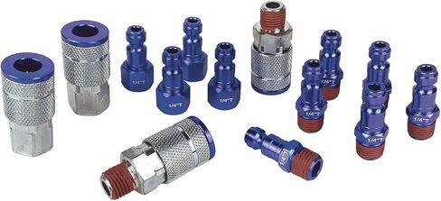 مجموعة ملحقات الهواء من برايم فيت - 14 قطعة - طراز T/Automotive أزرق (TK7001-14B) in Kuwait