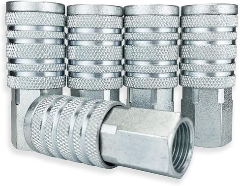 5 Tru-Flate Style Push Sleeve 1/2" NPT Female Couplers for Shop Air Line Hose Tools by TYK Industries in Kuwait