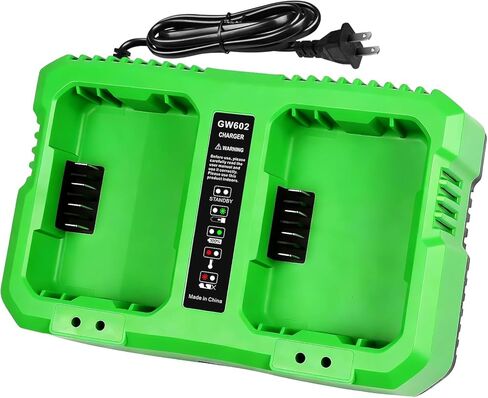 60v Dual Battery Charger Compatible with Greenworks Pro 60V Batteries & Cordless Power Tools, Fast Simultaneous Charging Station with USB-A & Type-C Ports in Saudi Arabia