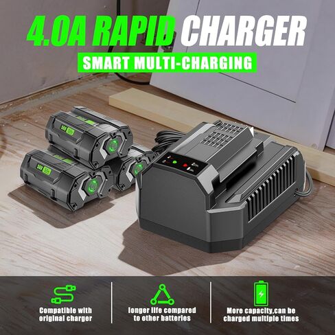 شاحن سريع بديل 4.0 أمبير لشاحن بطارية EGO 56V CH2100 CH3200 CH5500 CH2800D، متوافق مع بطاريات ليثيوم EGO Power+ 56V ARC BA1400T BA2242T BA2800T BA3360 in Kuwait