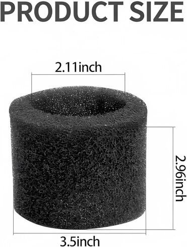 4 Pcs For Shop Vac Muffler Diffuser Foam Replacement Parts for Craftsman & Ridgid Wet/Dry Vac - For Ridgid Shop Vac Attachments, High-Density Noise for Quieter Operation, Easy to Install in Kuwait