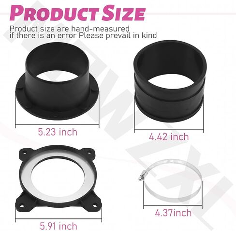 4" Surface Mount Dustport Steel Ring Receiver for Dust Collection, Magnetic Dust Collection Powerful Suction & Quick Connection in Kuwait