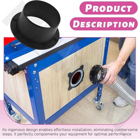 4" Surface Mount Dustport Steel Ring Receiver for Dust Collection, Magnetic Dust Collection Powerful Suction & Quick Connection in Kuwait