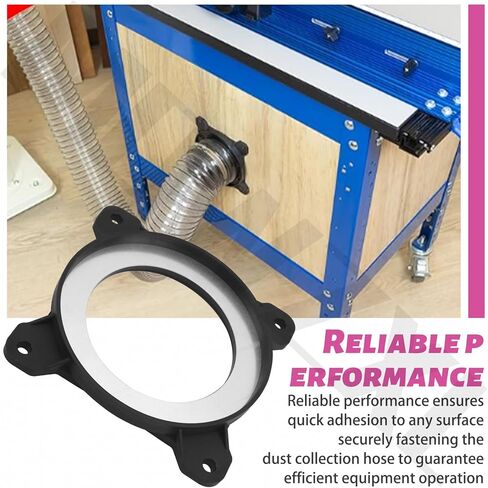 4" Surface Mount Dustport Steel Ring Receiver for Dust Collection, Magnetic Dust Collection Powerful Suction & Quick Connection in Kuwait