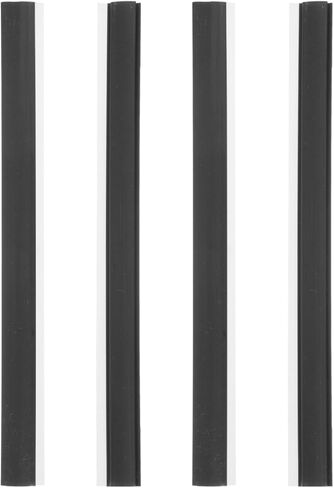 Zerodeko 4pcs Plastic Strip Replacement for Dustpan Edge Bar, Dust Pan Inlet Soft Pressing Strips Protector, Garbage Shovel Closing Edges Straps Dustpan Repair Accessories (Black) in Kuwait