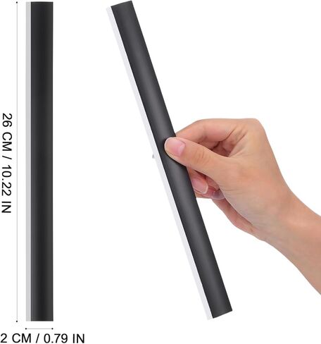 Zerodeko 4pcs Plastic Strip Replacement for Dustpan Edge Bar, Dust Pan Inlet Soft Pressing Strips Protector, Garbage Shovel Closing Edges Straps Dustpan Repair Accessories (Black) in Kuwait