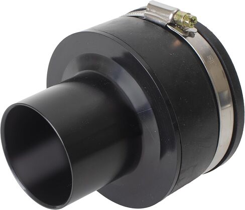 4" to 2.5" Dust Collection Reducer Adapter w/Integrated Rubber Cuff & ABS Connector – 4" Tool Port - 2.5 Inch Shop Vacuum Hose Adapter Airtight Seal, Steel Hose Clamp, Woodworking Dust Collection in Kuwait