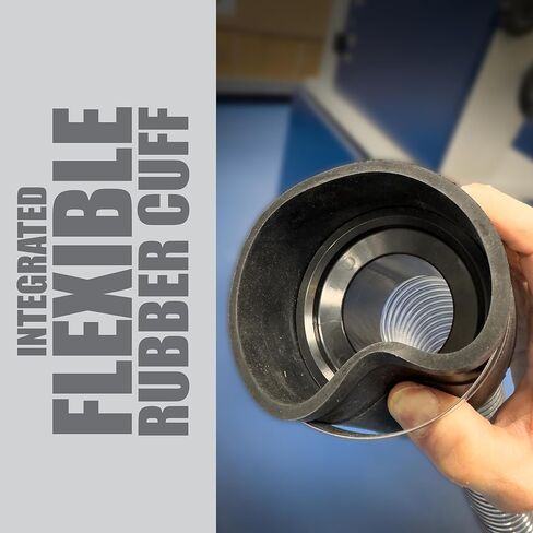 4" to 2.5" Dust Collection Reducer Adapter w/Integrated Rubber Cuff & ABS Connector – 4" Tool Port - 2.5 Inch Shop Vacuum Hose Adapter Airtight Seal, Steel Hose Clamp, Woodworking Dust Collection in Kuwait