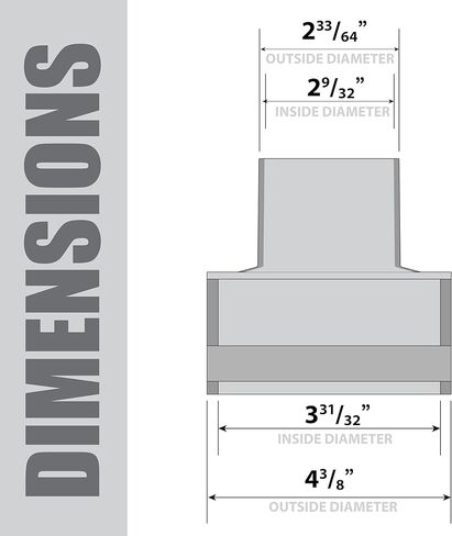 4" to 2.5" Dust Collection Reducer Adapter w/Integrated Rubber Cuff & ABS Connector – 4" Tool Port - 2.5 Inch Shop Vacuum Hose Adapter Airtight Seal, Steel Hose Clamp, Woodworking Dust Collection in Kuwait
