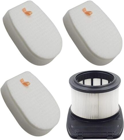 Replacement Filter for Shark IZ300 IZ320 Series Cordless Vacuum, 4-Pack Sponge Filters with Cotton, Compatible with IZ300UK IZ320UK Models in Kuwait