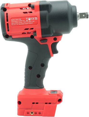 BESWELL 1/2-Inch Cordless Impact Wrench for Milwaukee 18V Battery, 885 Ft-Lbs Max Torque Brushless Electric Impact Gun for Car Repair, 4-Mode Speed Control (Tool Only) - CIW-112B-ML in Kuwait