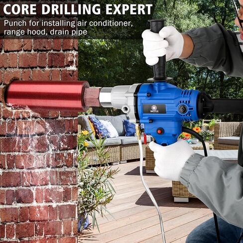 Diamond Core Drilling Machine,concrete core drill,Thread Core Drills Rig with Water Pump Water Pipe equipped,Wet & Dry Core Drill Rig with three industrial-grade drill bits, for Concrete Brick Stone in Kuwait