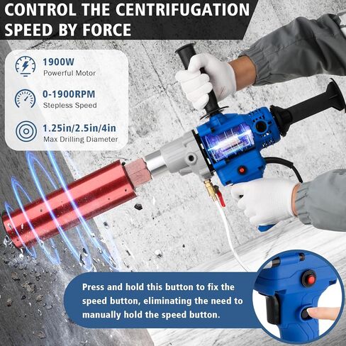 Diamond Core Drilling Machine,concrete core drill,Thread Core Drills Rig with Water Pump Water Pipe equipped,Wet & Dry Core Drill Rig with three industrial-grade drill bits, for Concrete Brick Stone in Kuwait