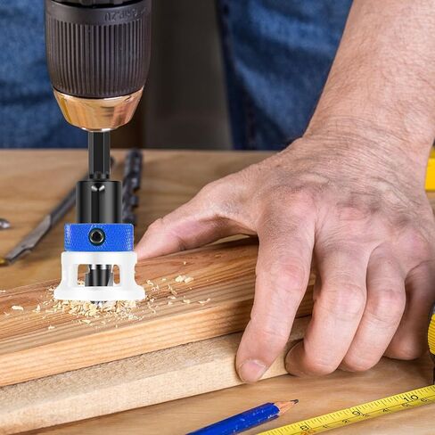 Countersink Drill Bit Set with Depth Stop 4PCS, HSS M2 Tapered Bits and a Wrench, 1/4" Hex Shank HCS Four Blades Countersink Drill Bit for Woodworking in Kuwait
