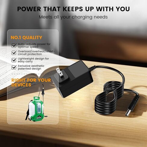شاحن بطارية بخاخ الظهر 21 فولت متوافق مع FlowZone Zephyr Flow - لبطارية ليثيوم أيون 18 فولت وبطارية ليثيوم أيون 2.6 أمبير - سلك محول إمداد الطاقة البديل مع ضوء المؤشر in Kuwait