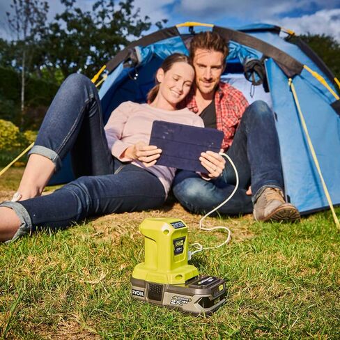 Ryobi R18USB-0 18V ONE+ شاحن USB لاسلكي (الجسم فقط)، أخضر in Kuwait