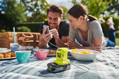 Ryobi R18USB-0 18V ONE+ شاحن USB لاسلكي (الجسم فقط)، أخضر in Kuwait