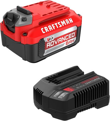 مجموعة أدوات تشغيل البطارية المتقدمة من CRAFTSMAN V20 6 Ah، تتضمن بطارية V20 وشاحن (CMCB2106-CK) in Kuwait